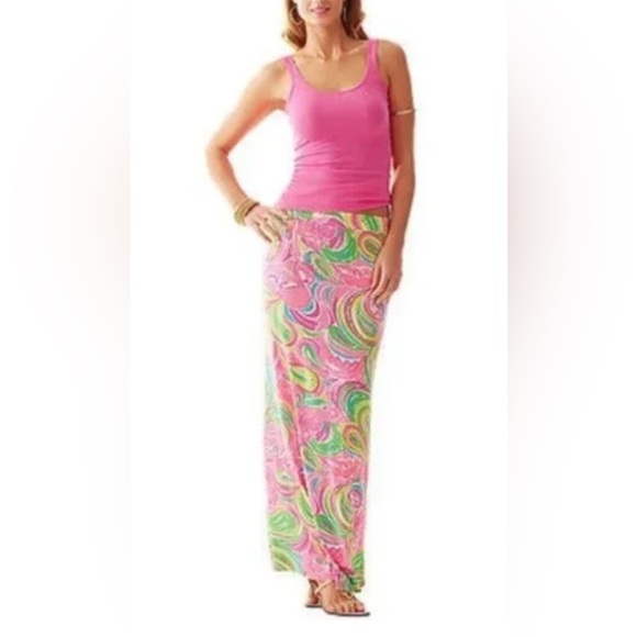 Lilly Pulitzer Dresses & Skirts - Lilly Pulitzer Marnie Maxi Skirt Multicolor Flamingo Paisley Print – Size Small